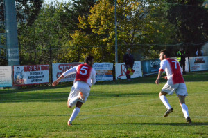 L'esultanza di Marco Rossi per il suo primo gol stagionale