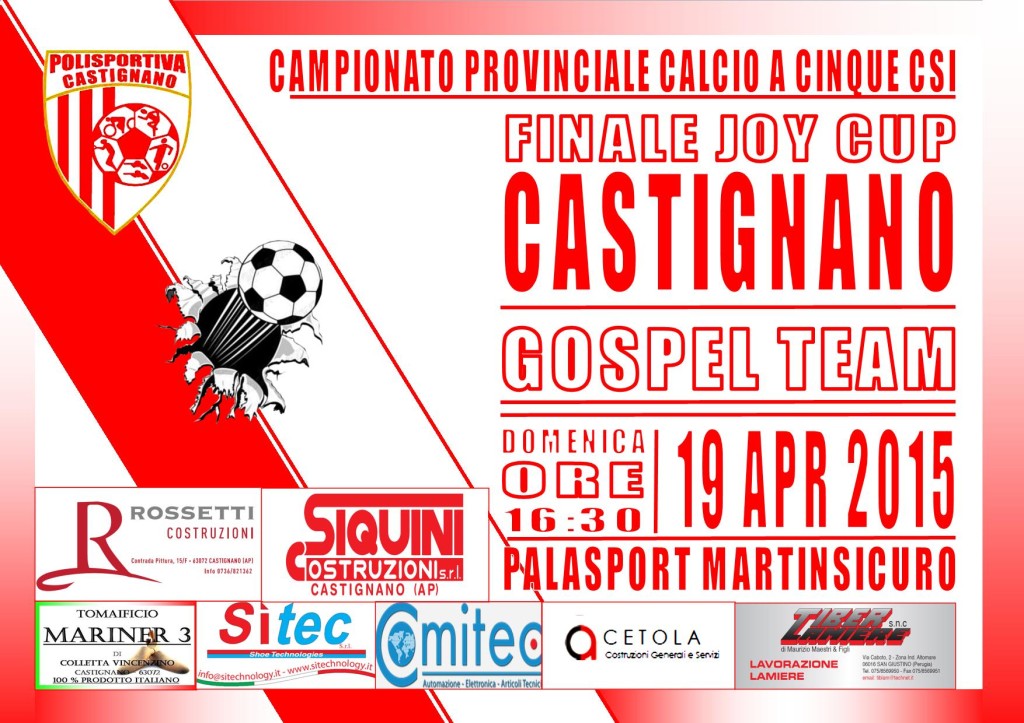 FINALE JOY CUP CASTIGNANO-GOSPEL TEAM