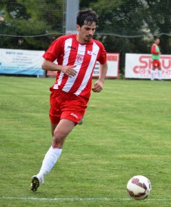 Il difensore biancorosso Amadio Luca