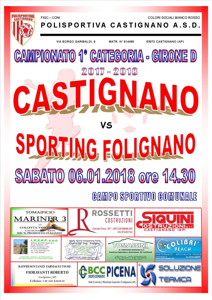 14 - CASTIGNANO - SPORTING FOLIGNANO