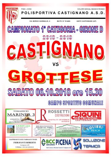 3 GIORNATA CASTIGNANO – GROTTESE