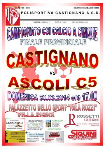 FINALE PROVINCIALE CALCIO A 5